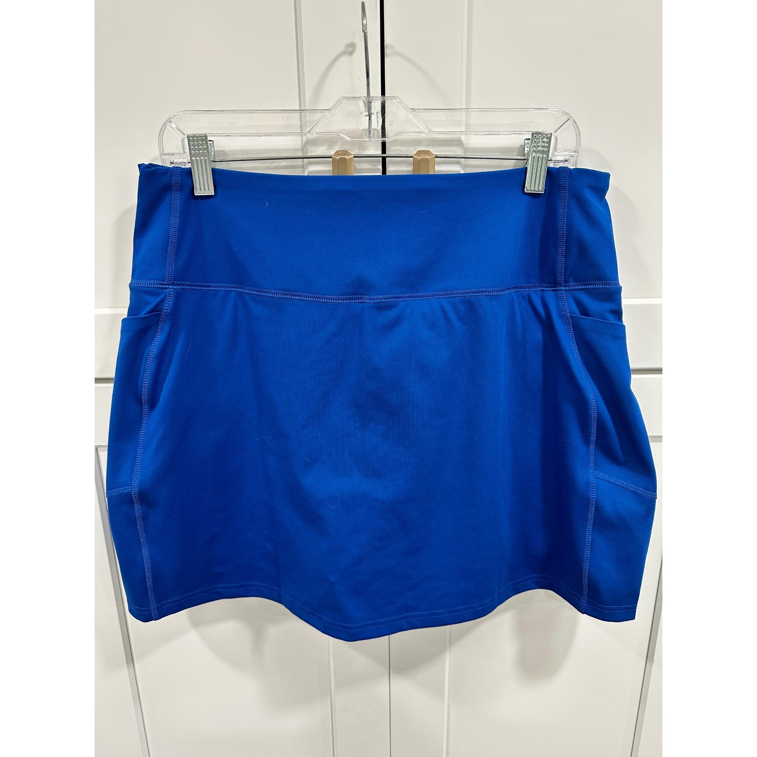 Lands' End Athletic Skort Activewear Skirt with Pockets Blue Size M