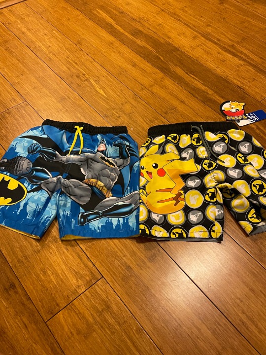 Batman/Pokemon Swim Trunks Swim Shorts