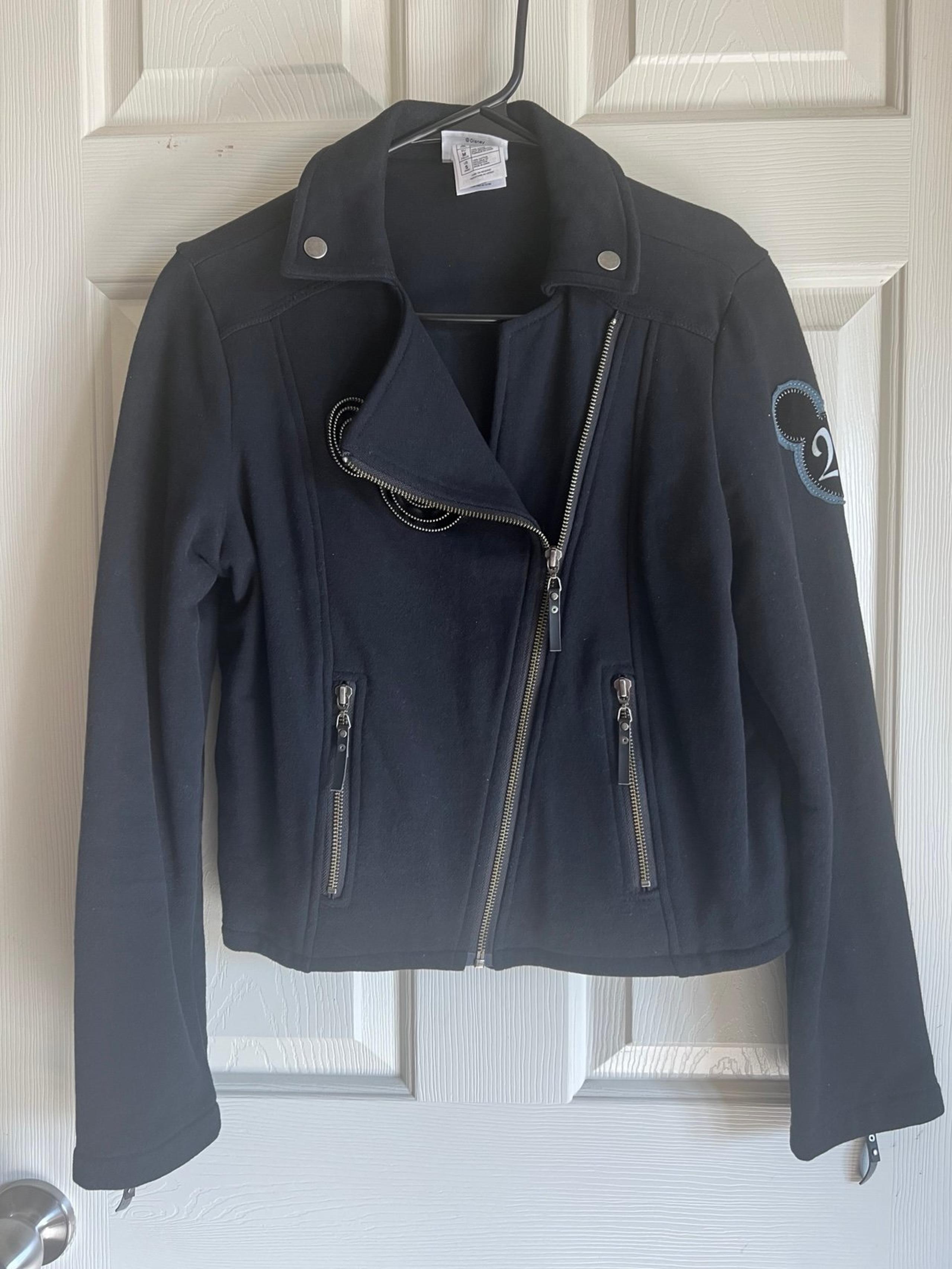 Women’s Disney Parks Black Motorcycle Jacket / Coat size Medium