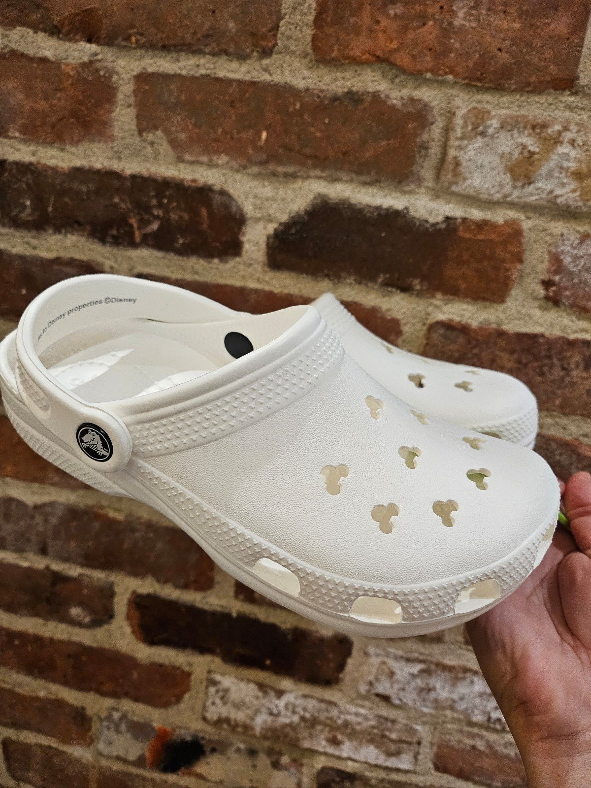 NEW 2024 Disney Parks Mickey Mouse Ears White Adult Clogs Crocs Size M5/W7