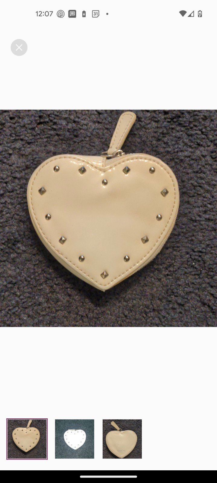 Coach heart coin purse