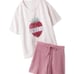 Smoothie Fruit Jacquard Pullover & Shorts Set