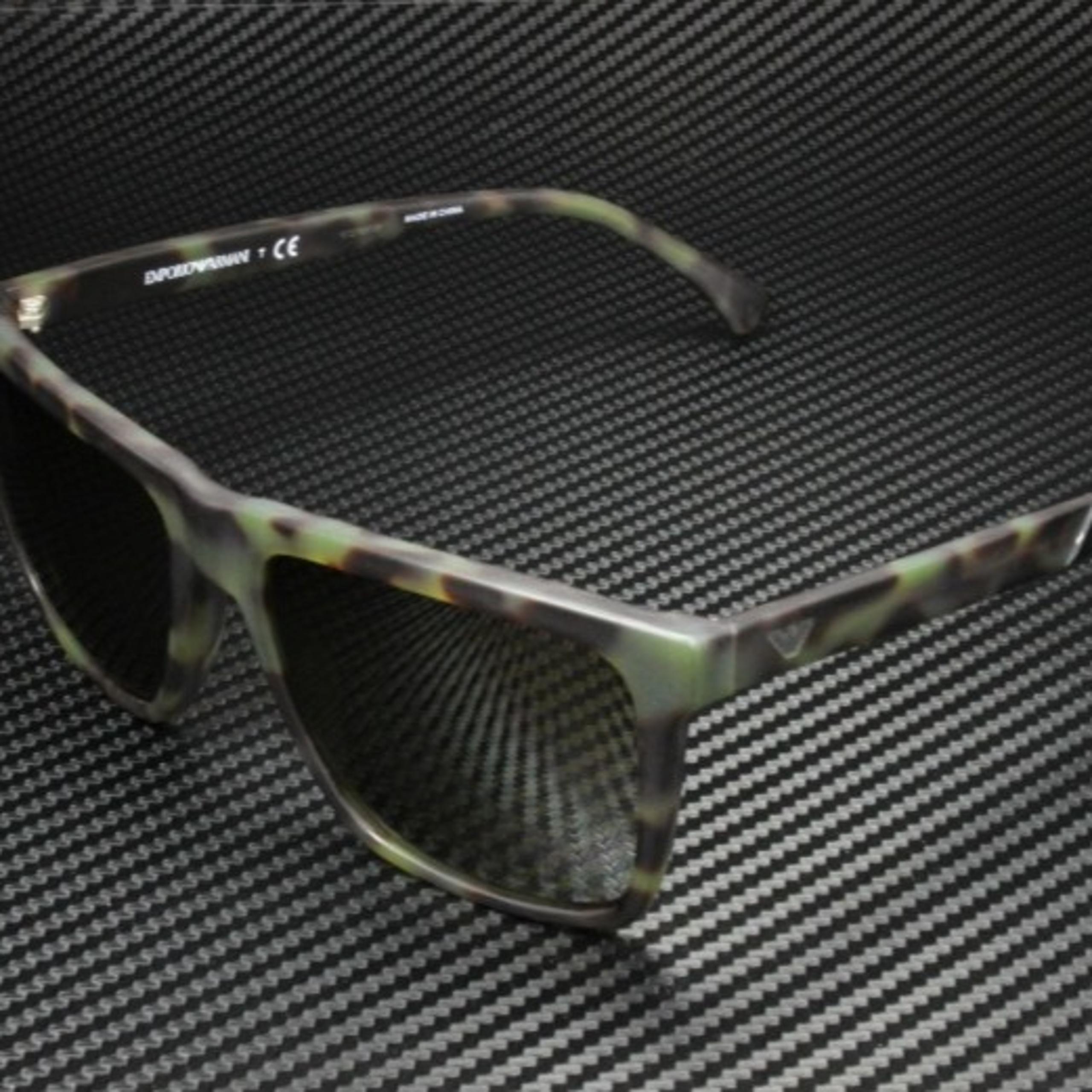 Emporio Armani Men's Matte Green Havana 57mm Sunglasses!