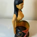 Vintage wooden mandalay Bay mermaid bowl/dish