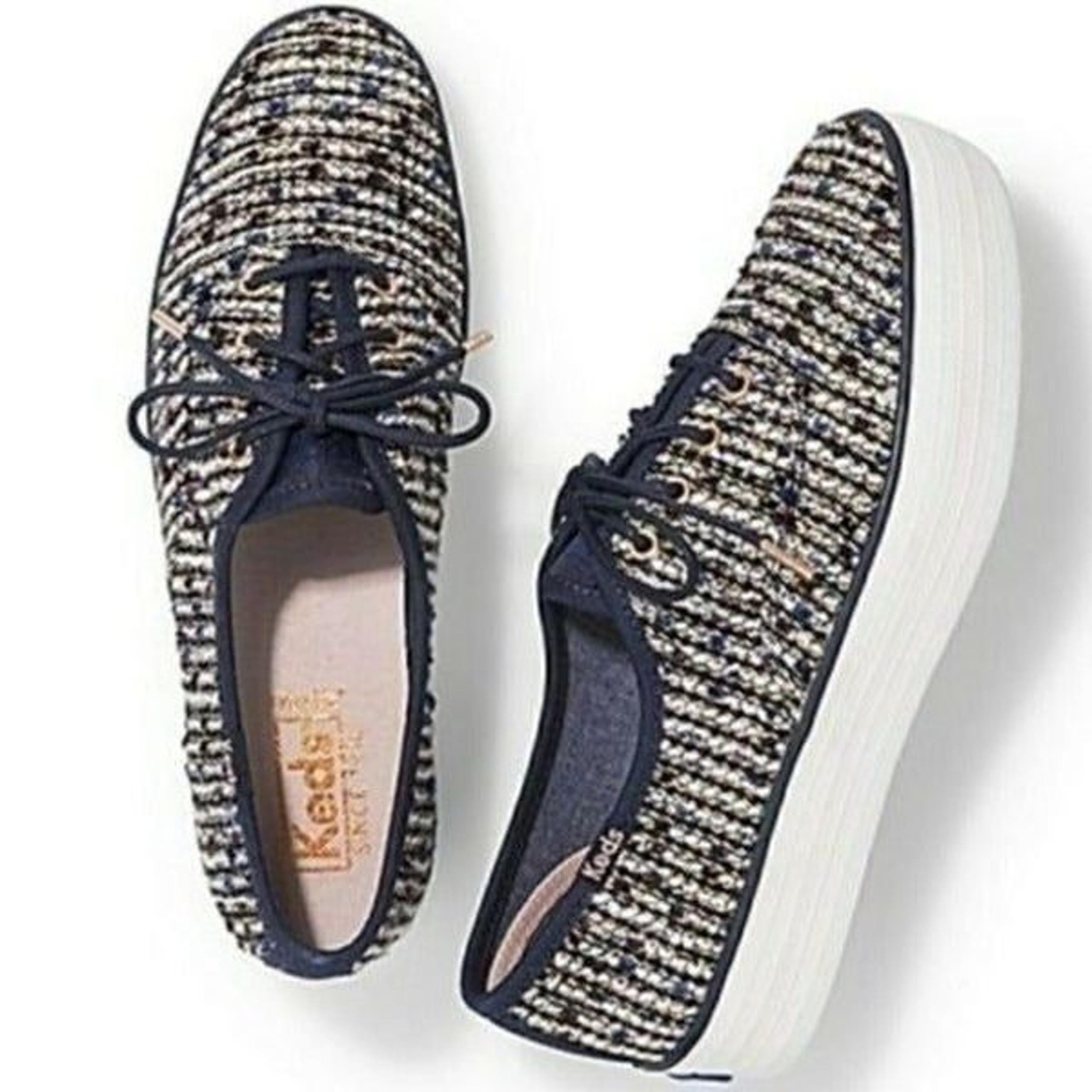 KEDS Triple Metallic Boucle in Navy - 7