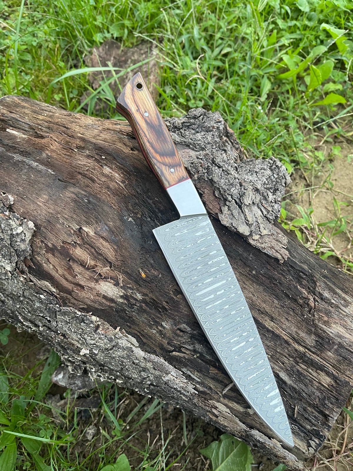 12” Hand Forged Damascus Chef Knife kitchen knife wood handle