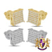Genuine VVS/1 Moissanite Diamond Square Screw Back Unisex Pave Stud Earrings 8mm