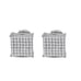 Genuine VVS/1 Moissanite Diamond Square Screw Back Unisex Pave Stud Earrings 8mm