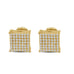 Genuine VVS/1 Moissanite Diamond Square Screw Back Unisex Pave Stud Earrings 8mm