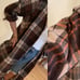 Fall Oversized Brown Plaid Flannel Button Up Long Sleeve Shacket