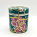 Kintsugi Container Stash Pot Chinese Floral Porcelain Gold Crack Growth Gift