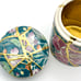 Kintsugi Container Stash Pot Chinese Floral Porcelain Gold Crack Growth Gift