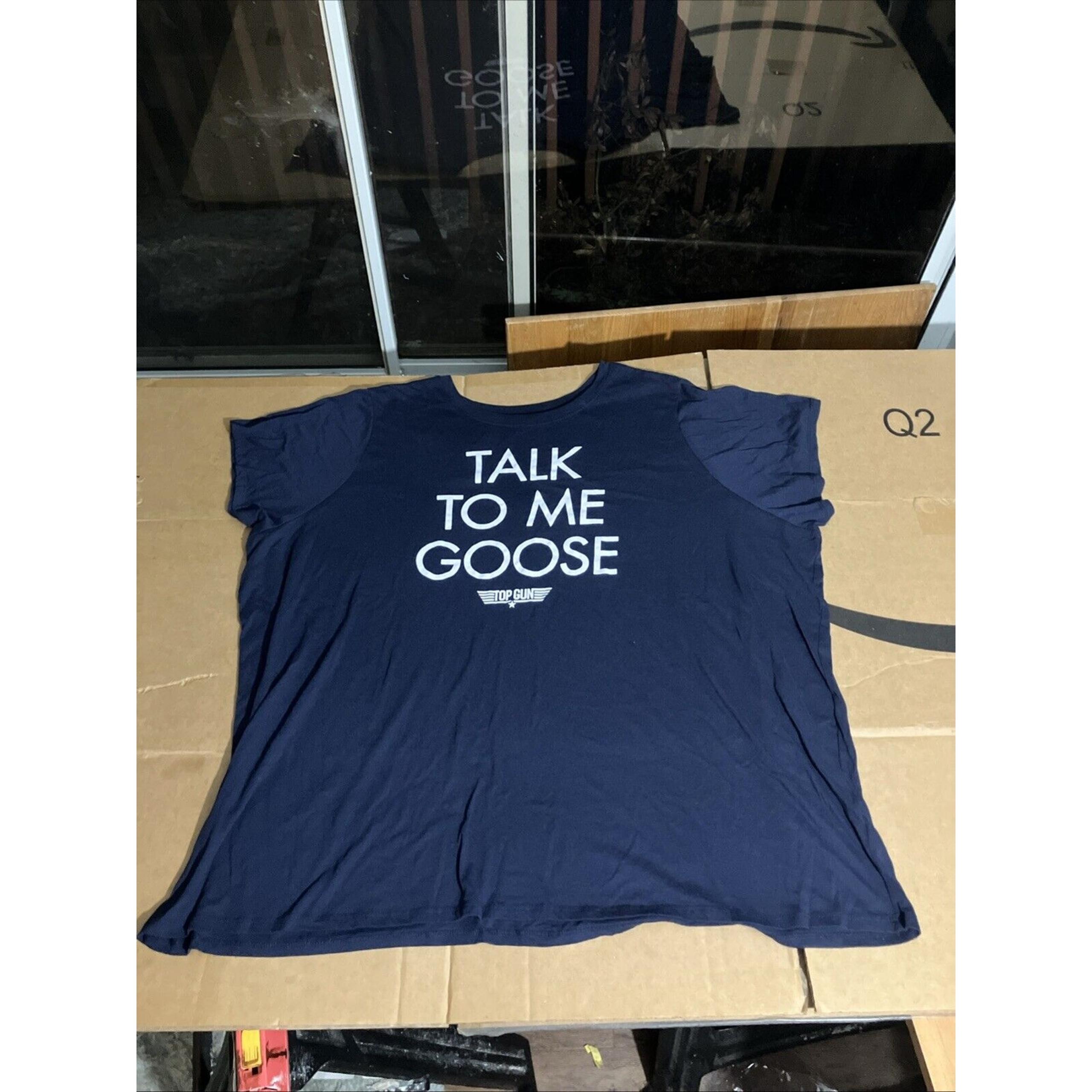 Top Gun "Talk to me Goose" Navy Blue T-Shirt, XL Men's Shirt, Short Sleeve Tee