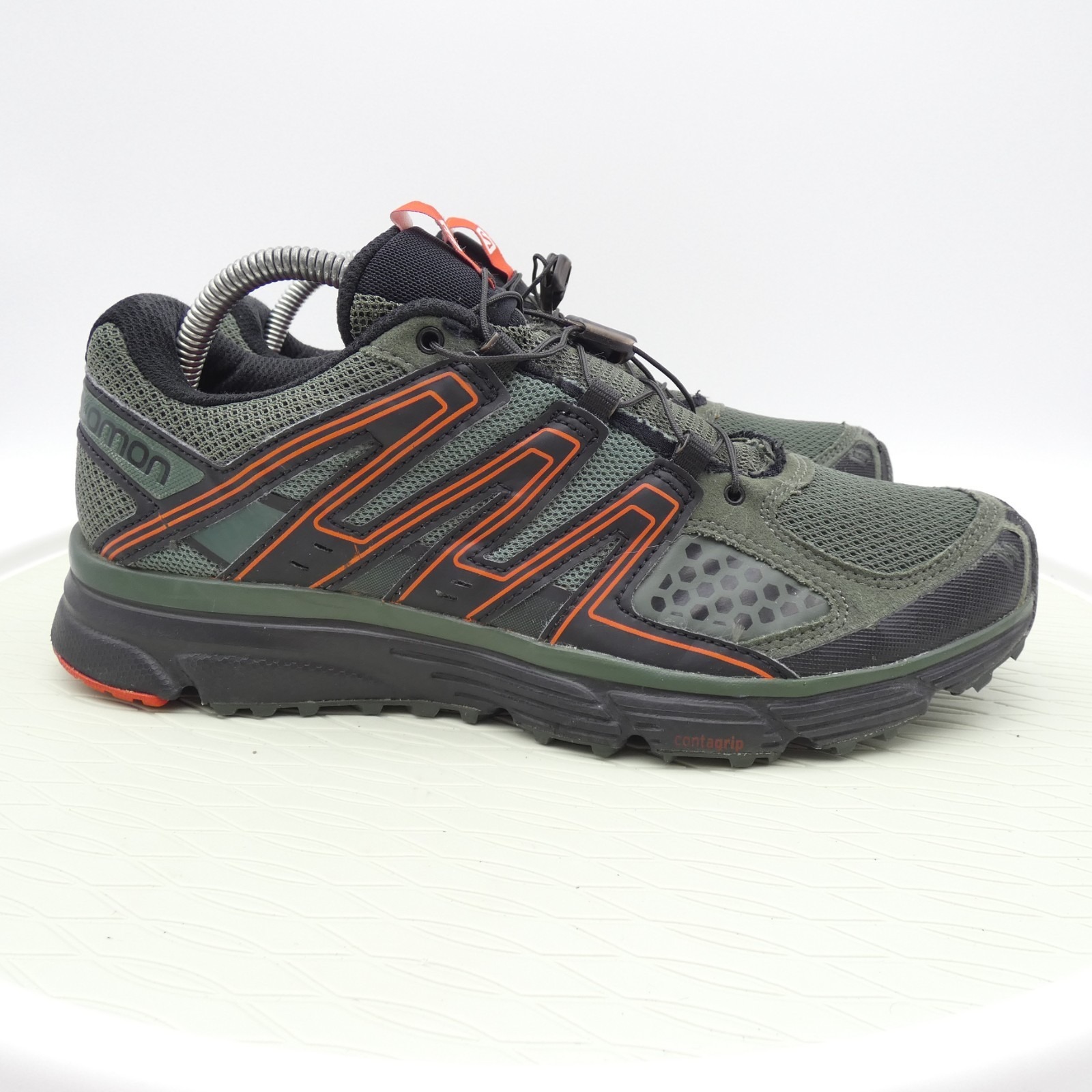 Salomon X Mission 3 379138 Mens US 9 Trail Running Shoes Green Mesh Sneakers