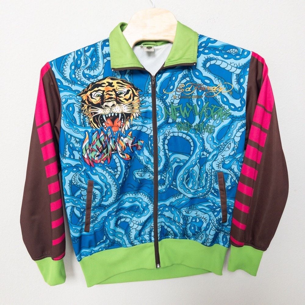 Ed Hardy By Christian Audigier Full Zip Jacket Mens XL NY