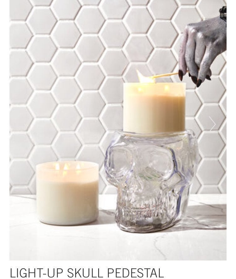 BBW HALLOWEEN SKULL 3 WICK CANDLE HOLDER