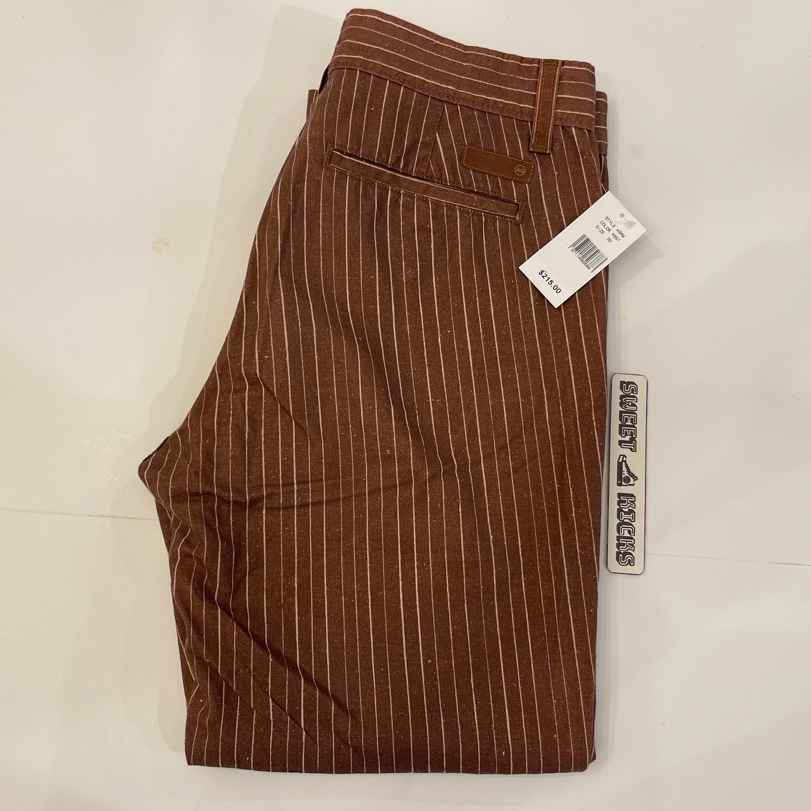 AG Adriano Goldschmied Men's Brown The Payton Drawstring Tapered Crop