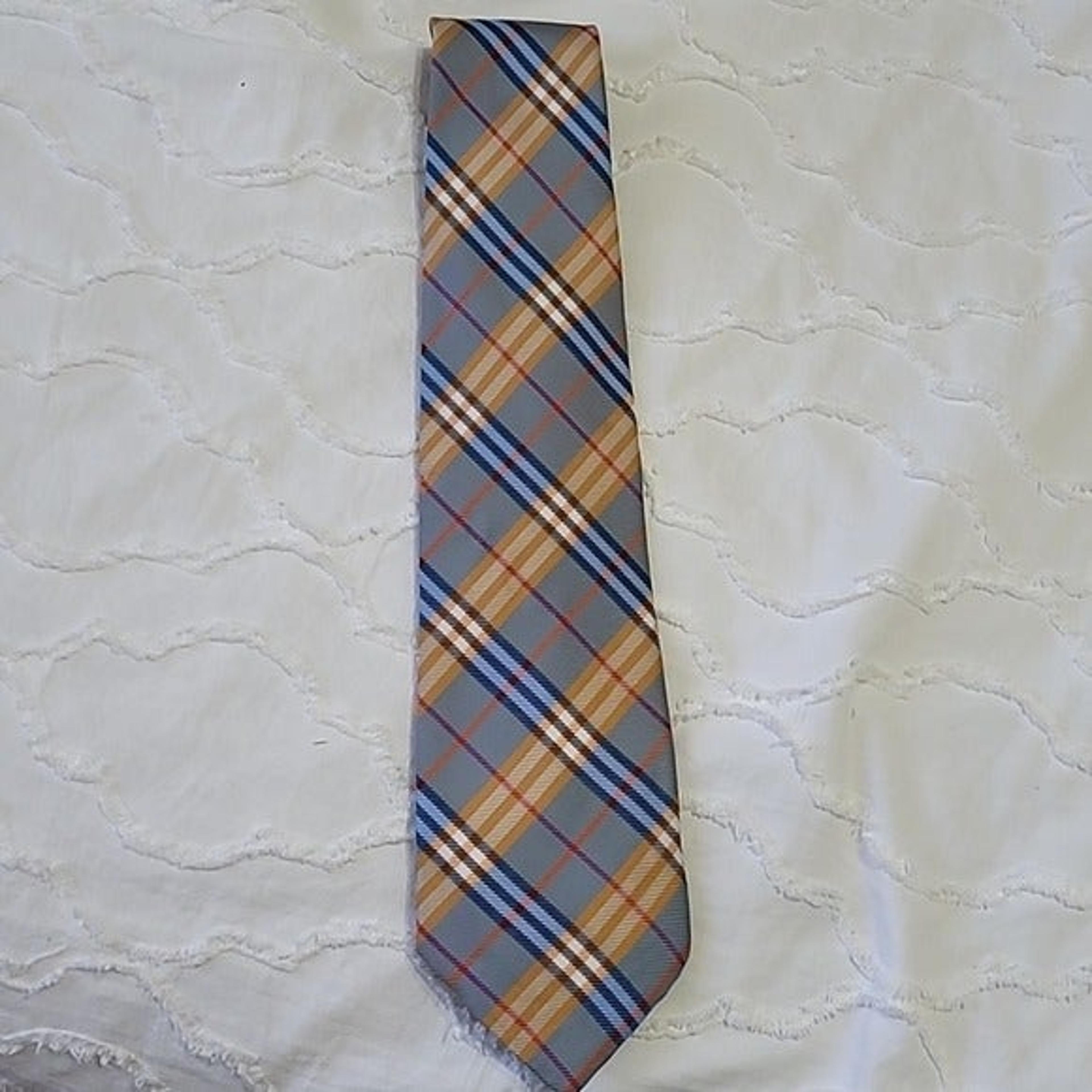 Orange burberry tie Clearance