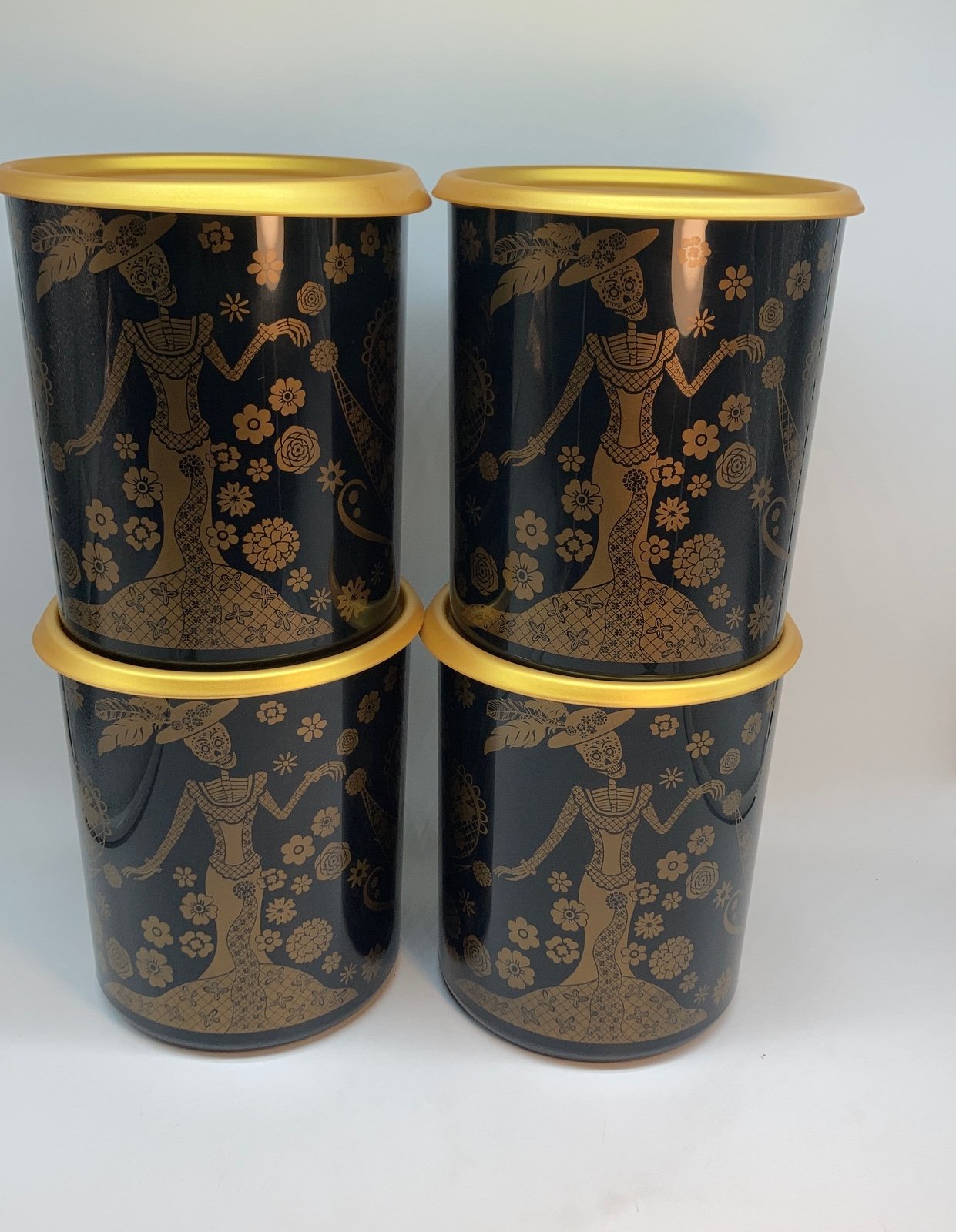 Tupperware One Touch Canister Catrinas Set of 4