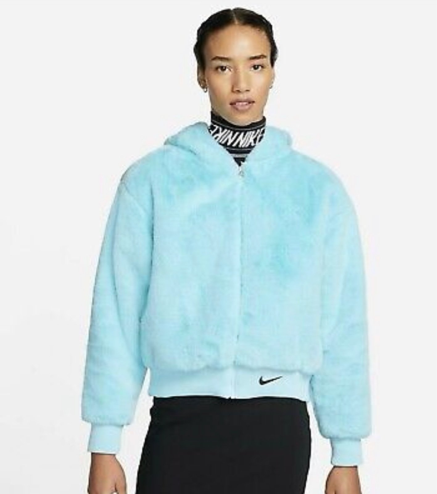 New Nike Sportswear Essentials Faux Fur Jacket Coat