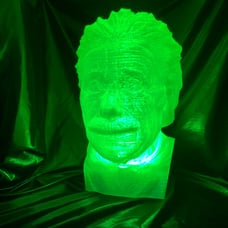 BRIGHT Einstein LED Headphone Stand w/ Remote! Physicist/Scientist Light Fixture