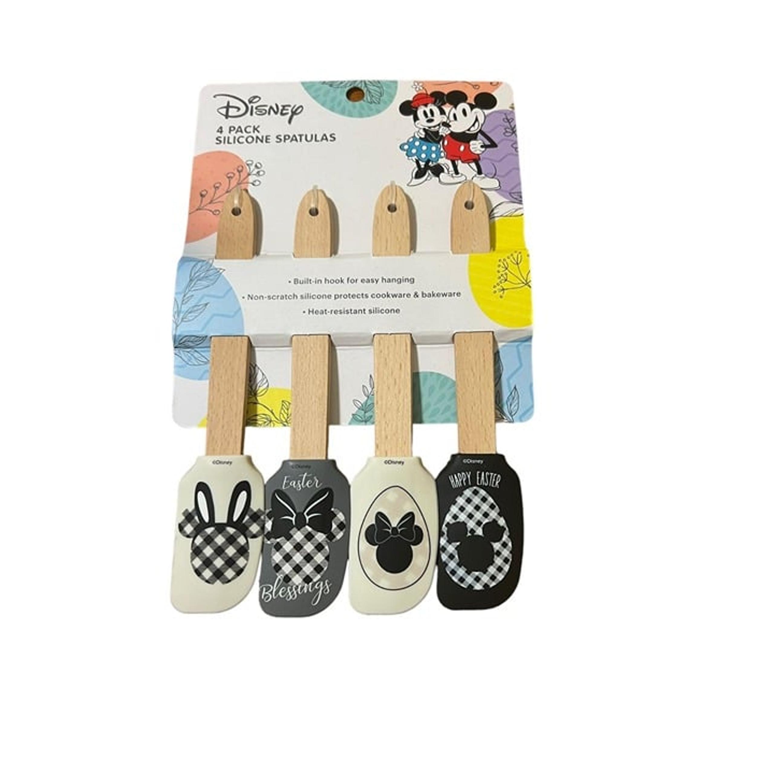 Disney 4 Pack Silicone Spatulas Easter Designs Mickey Minnie Mouse NEW
