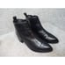 Aldo Women's Size 8 US Black Leather Side Zipper Block Heel Ankle Bootie Boots
