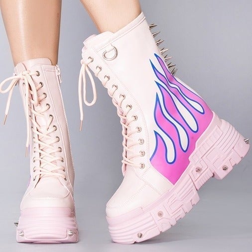 NEW Anthony Wang X WTF MTF Sweet Inferno Pink Platform Boots