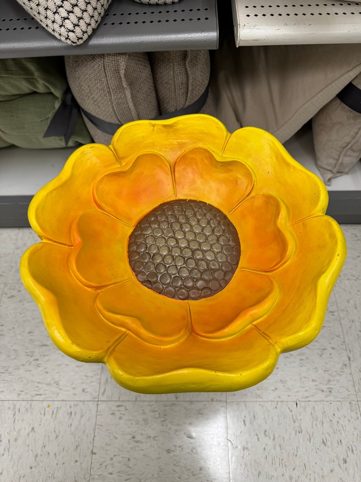 NEW IN-HAND Sunflower Bird Bath Stool Side Table TikTok Viral Marshall’s TJMaxx