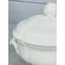 Luneville France KG LOUIS XV NEIGE WHITE Scalloped Handle Covered Serving Bowl
