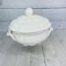 Luneville France KG LOUIS XV NEIGE WHITE Scalloped Handle Covered Serving Bowl