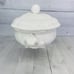 Luneville France KG LOUIS XV NEIGE WHITE Scalloped Handle Covered Serving Bowl