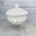 Luneville France KG LOUIS XV NEIGE WHITE Scalloped Handle Covered Serving Bowl