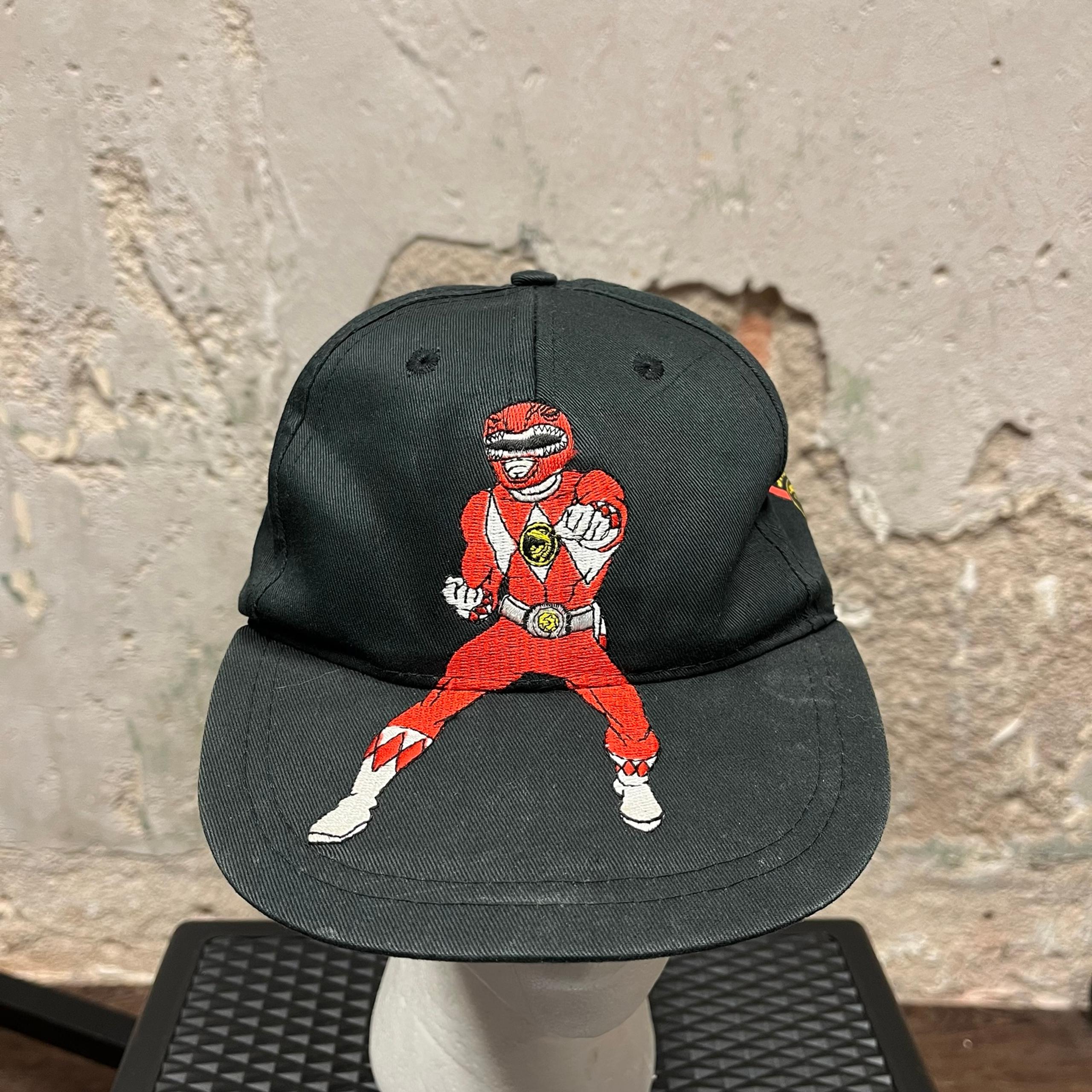 Vintage 1990s Mighty Morphin Power Rangers Embroidered Snap Back Hat Youth OS