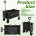300LBS Wagons Carts Foldable Mini, Small Collapsible Wagon Cart Portable Wagon