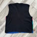 Vintage BellePointe Sweater Vest Women's Size Large V Neck Zip Up Colorful Bling