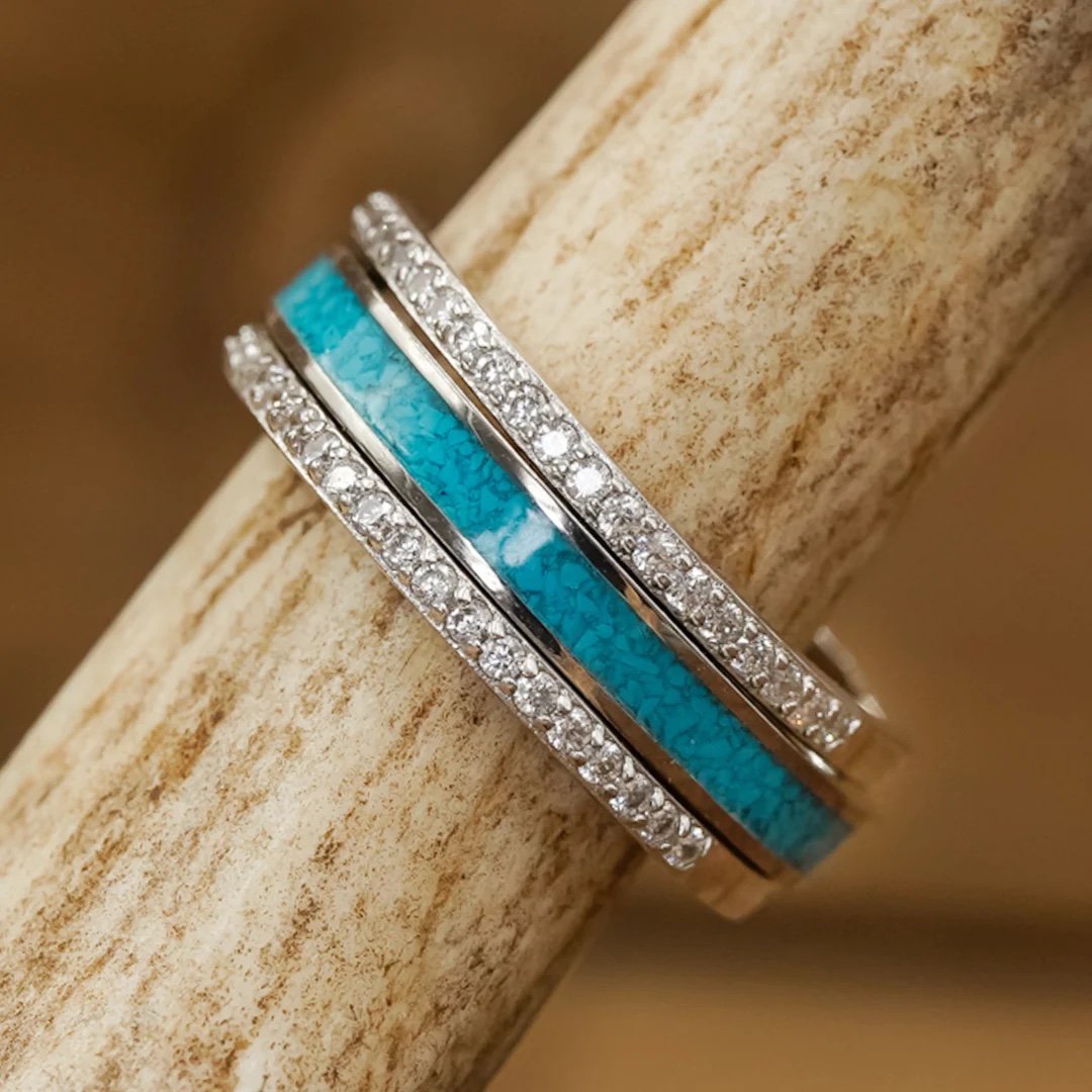 925 Sterling Silver Rings with Turquoise