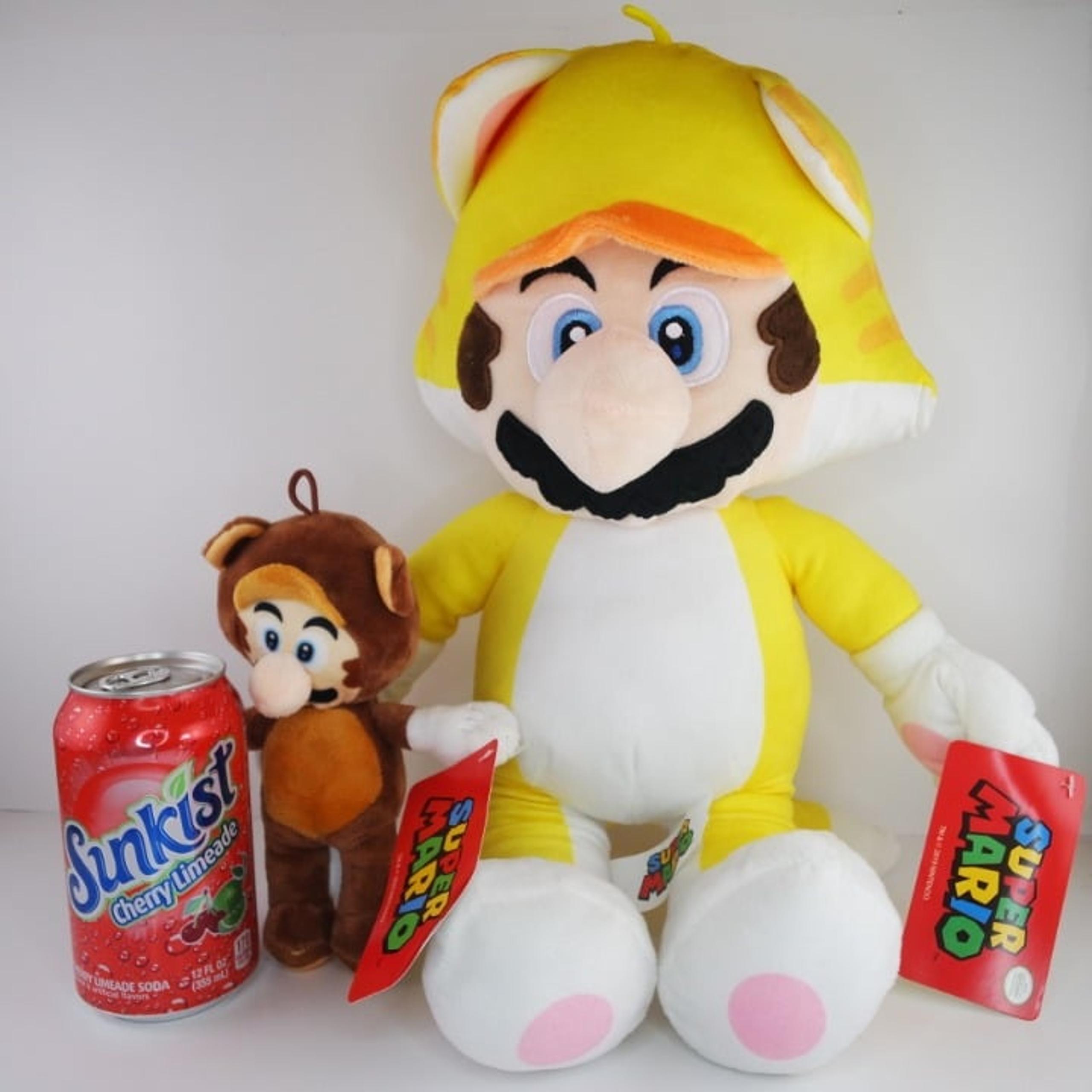 Cat & Raccoon Mario Plush