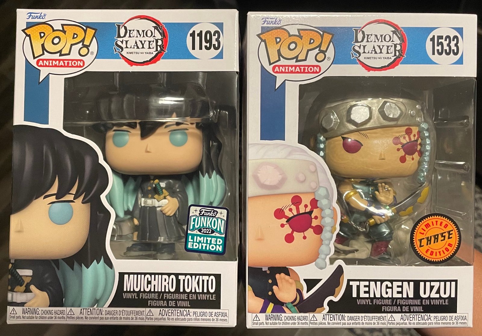 Pop Animation Demon Slayer Funko Pop set, Muichiro & Tengen