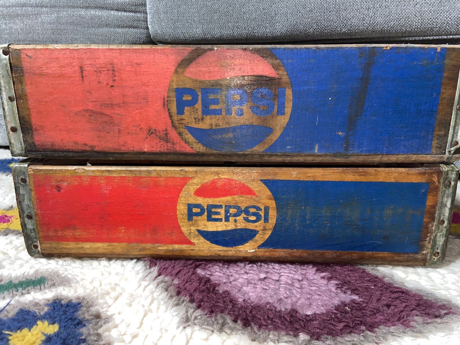 2 Vintage Antique PEPSI wooden crates Nashville, TN