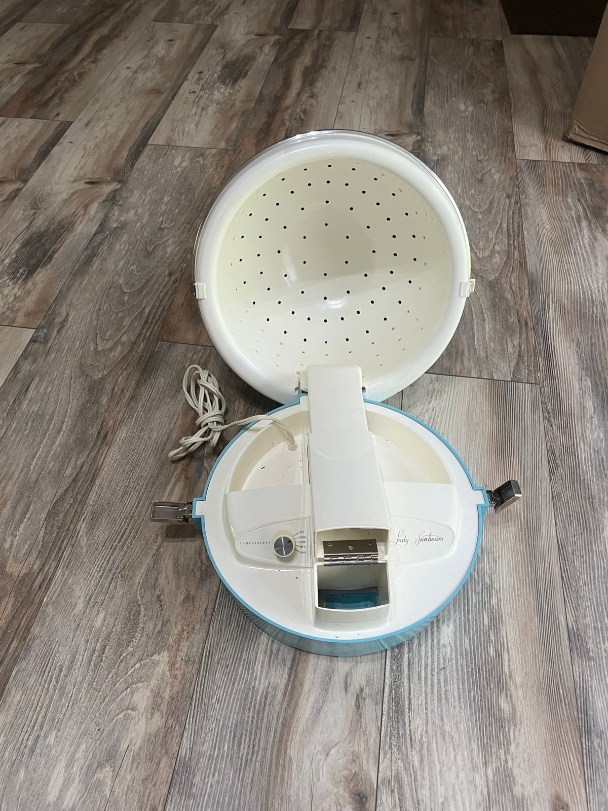 Vintage Lady Sunbeam hair dryer hooded