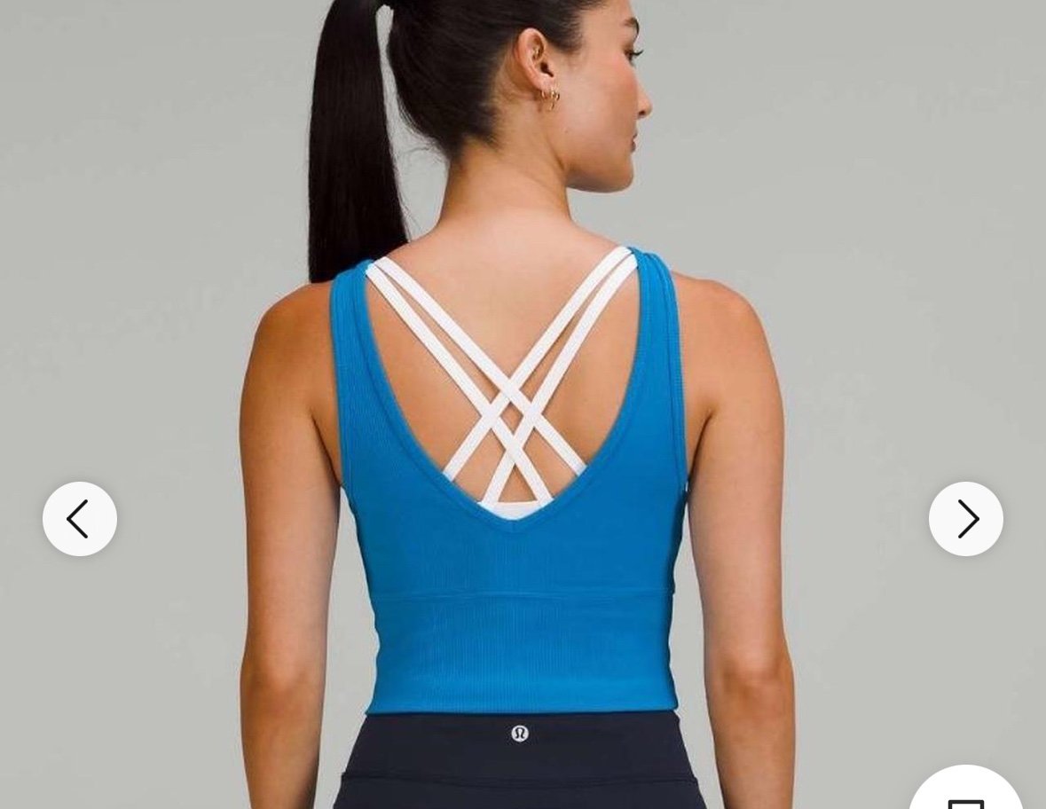Lululemon Power Pivot Tank Top. Poolside Blue.