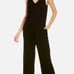 Josie Natori black v neck jumpsuit small