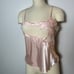 Vintage Victoria's Secret Pink Silky Lingerie Light Pink Gold Tag Camisole Top M