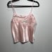Vintage Victoria's Secret Pink Silky Lingerie Light Pink Gold Tag Camisole Top M