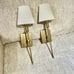 Wall Sconces Set of 2 White Fabric Shade Hardwired Indoor Light Column Stand Bed