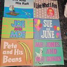 MODERN CURRICULUM PRESS Book LOT Of 6 Primary Readers 1975 Janis Asad Raabe Vtg