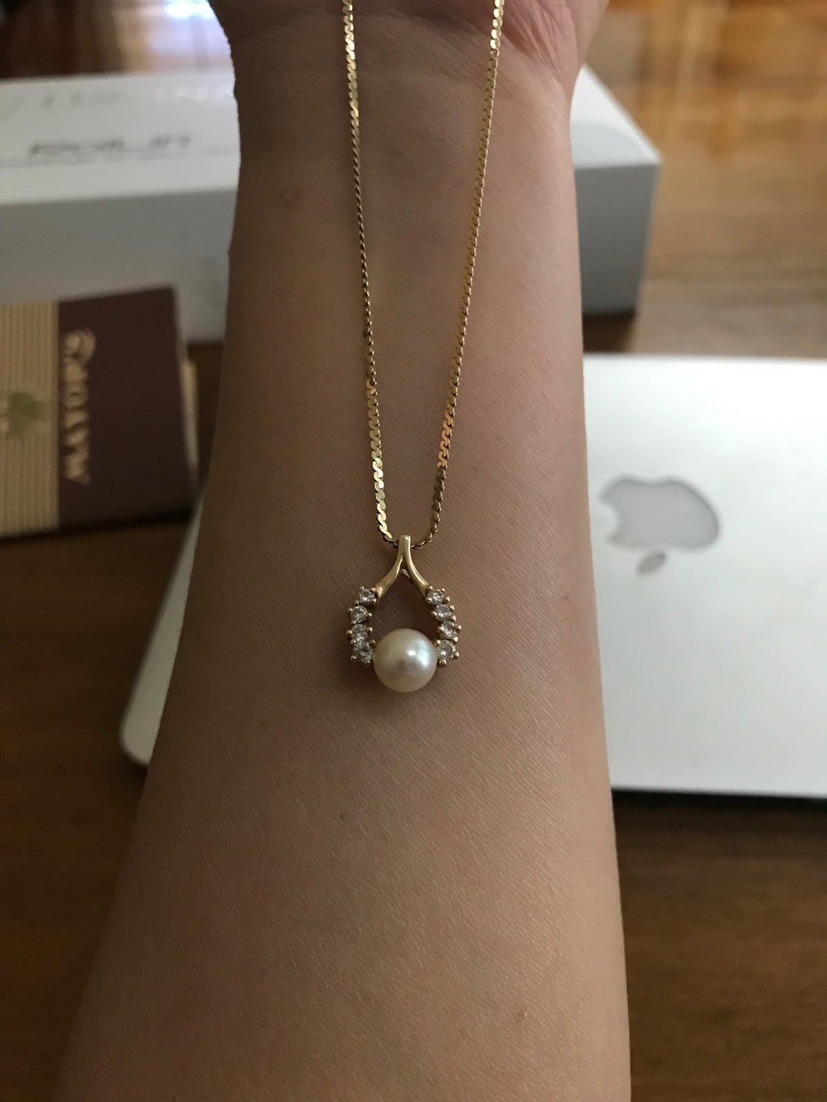 SALE!!! Mayors .34 Carat and Pearl Pendant