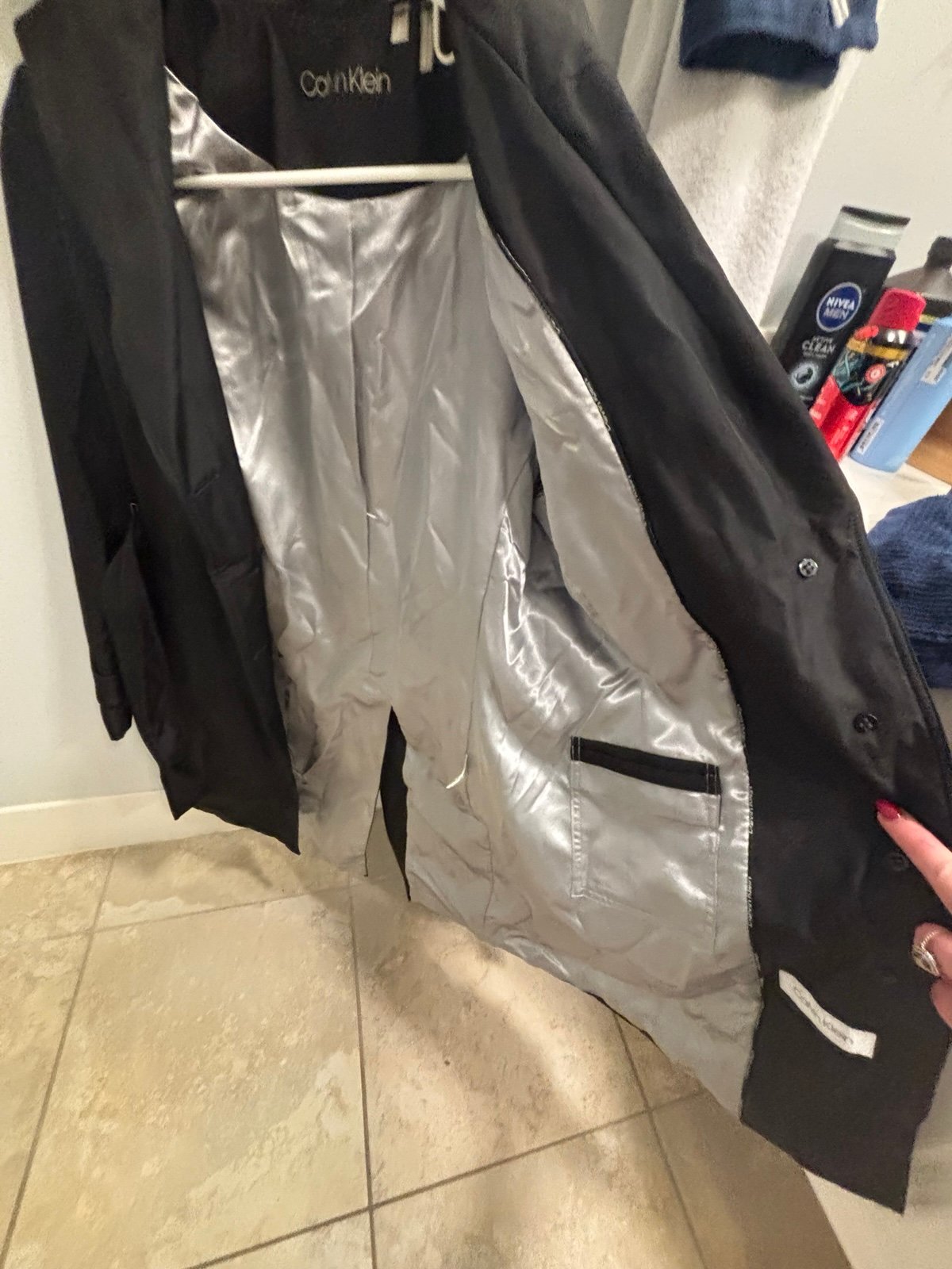 Black trench coat