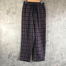 Z3714 Vintage Check Pants Pajama Pants Navy Red White 90s Y2K
